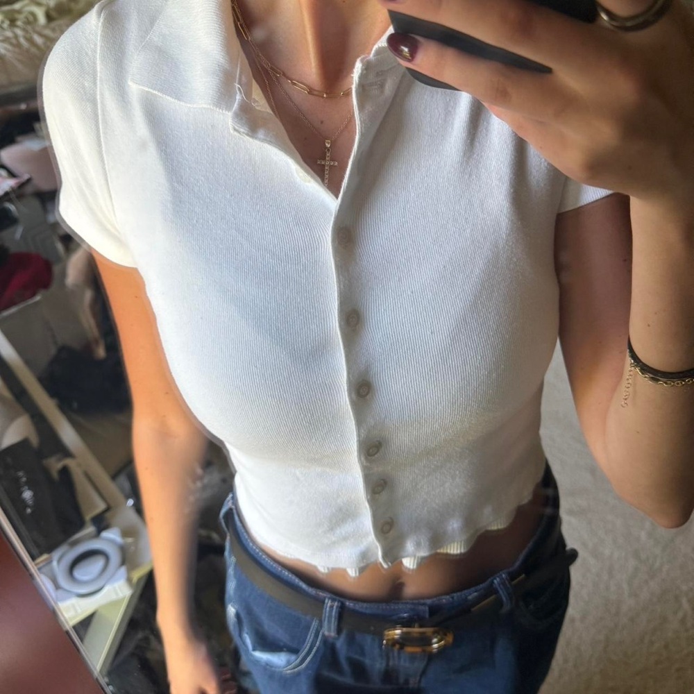 Brandy Melville White Crop Top